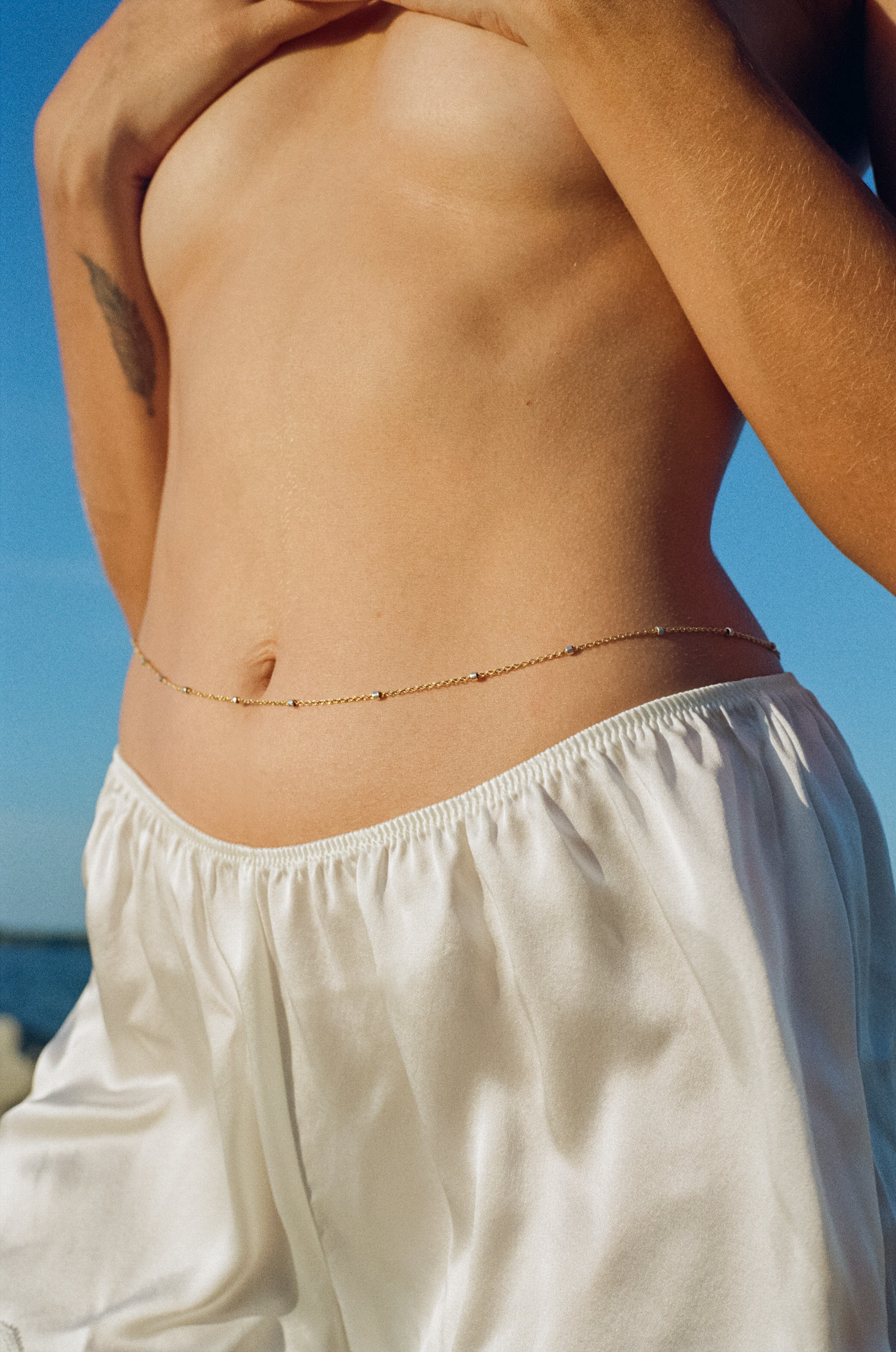 NAiiA Sierra Belly Chain  14K Yellow Gold and Sterling Silver
