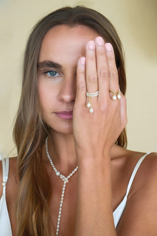 Camilla Pearl Dangle Ring