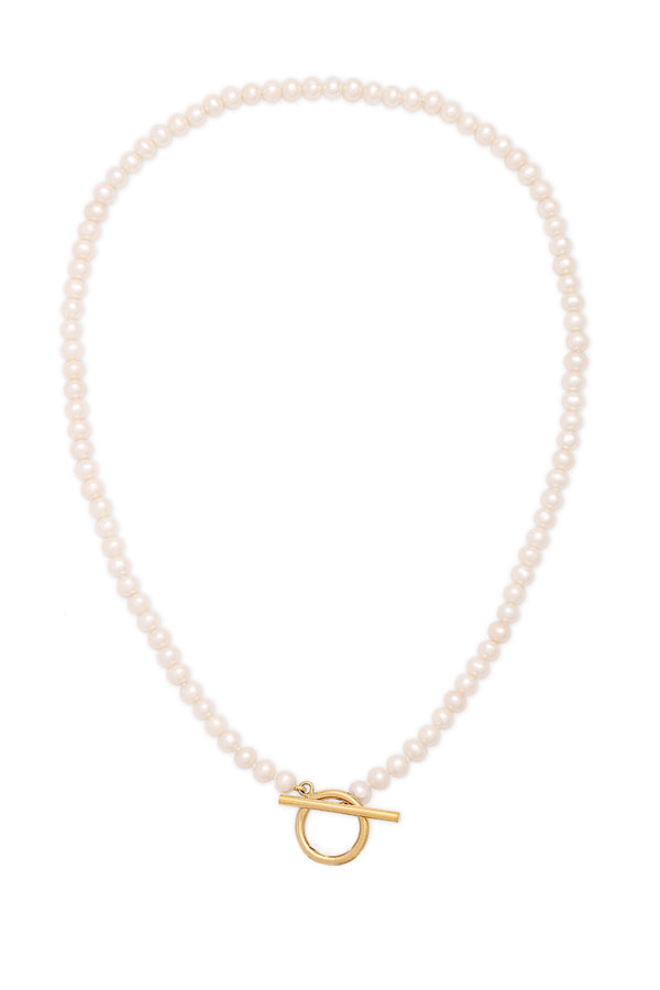 NAiiA Diana Necklace | 14K Yellow Gold Freshwater Pearl Necklace