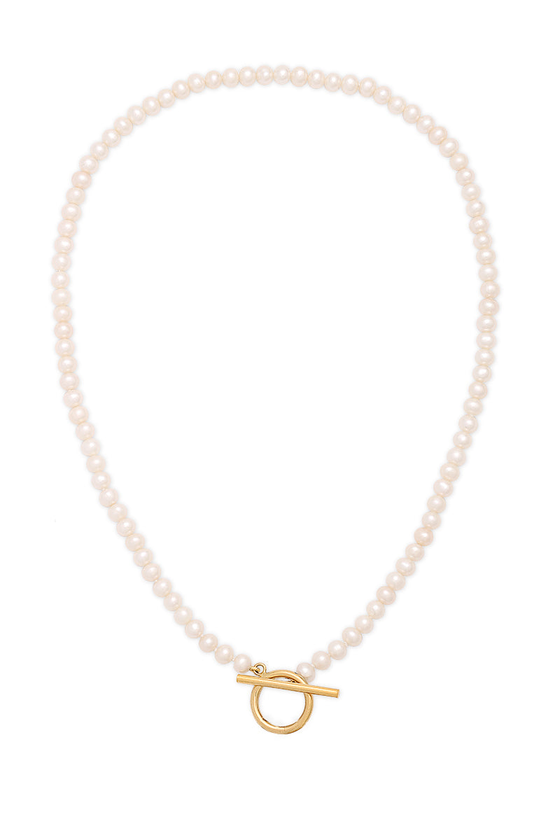 NAiiA Diana Necklace | 14K Yellow Gold Freshwater Pearl Necklace