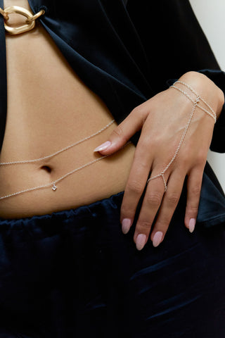 Double CZ Hand Chain