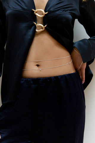 Double CZ Belly Chain