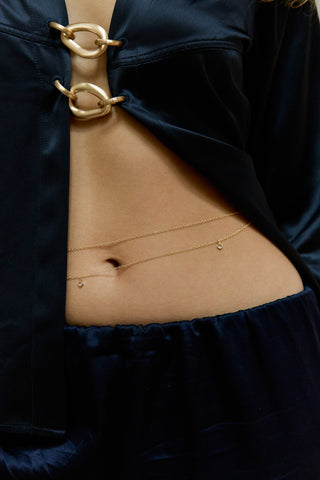 Double CZ Belly Chain