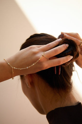 Gemma CZ Adjustable Hand Chain