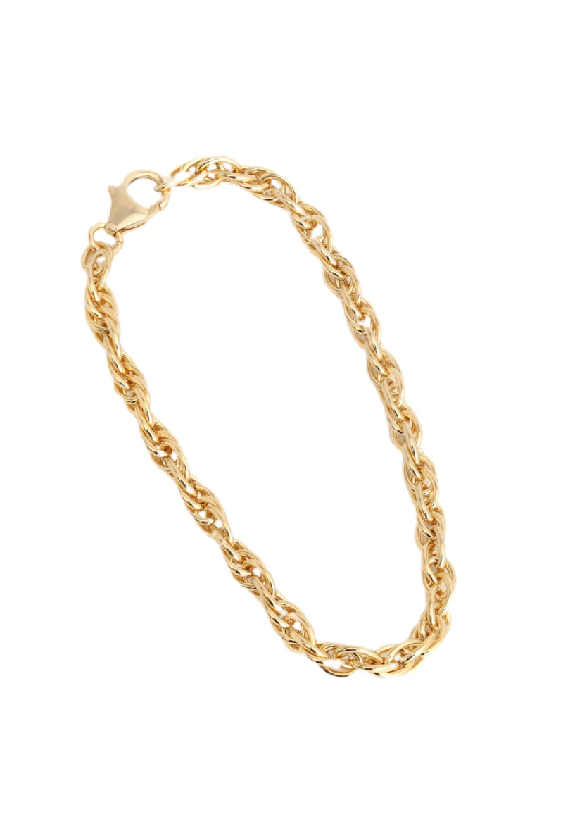 NAiiA Harper Anklet | 14K Yellow Gold Rope Chain Anklet