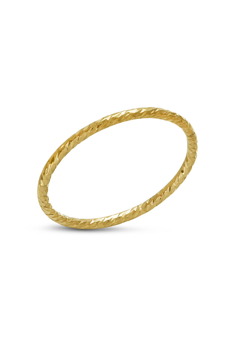 NAiiA Liza Gold Ring | 14K Yellow Hammered Gold Ring
