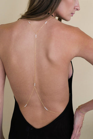 Maddie Mini Pearl Body Chain and Necklace