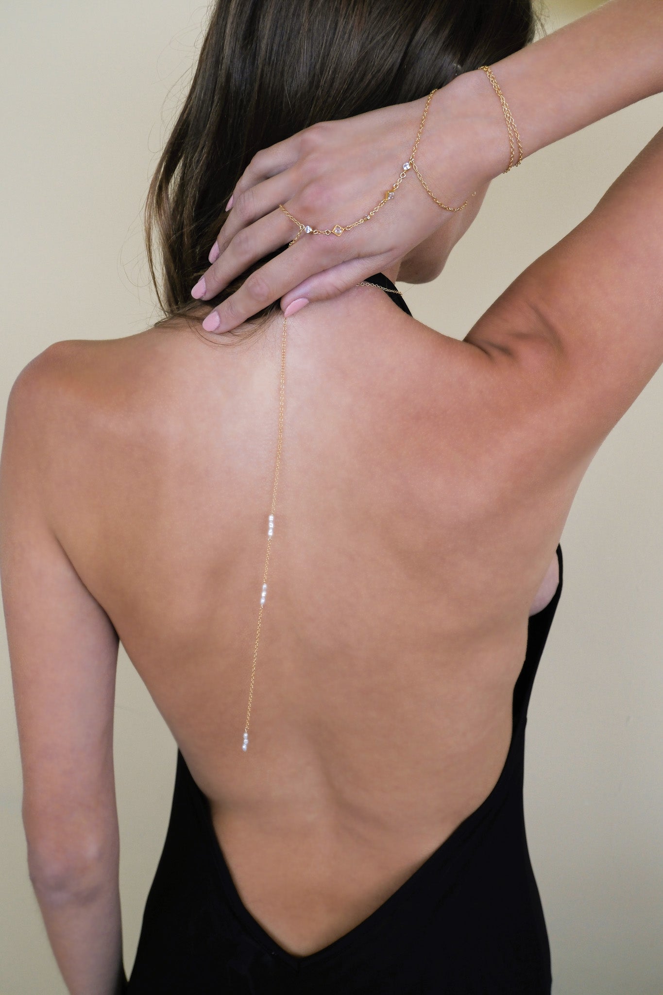 Maddie Mini Pearl Body Chain and Necklace in 14k Gold-Filled or 925 Sterling Silver | NAiiA Maddie Mini Pearl Body Chain and Necklace in 14k Gold-Filled or 925 Sterling Silver | NAiiA