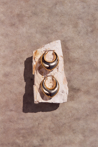 NAiiA Adelaide Hoops _  14K Gold Filled Teardrop Hoop Earrings  Still Life