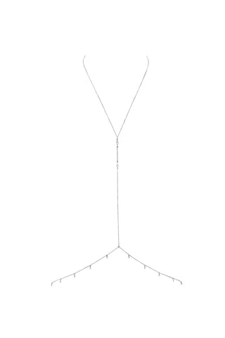 NAiiA Alexa Shaker Body Chain in silver product image