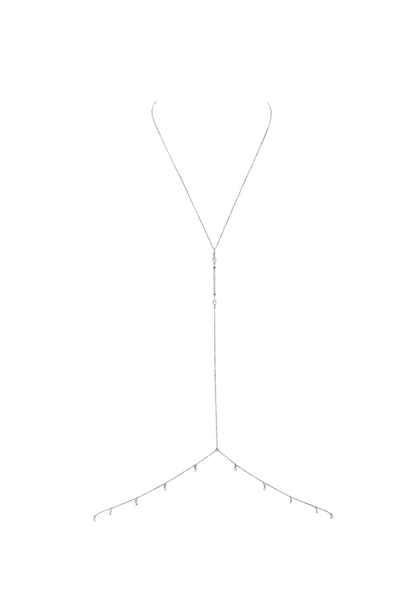 NAiiA Alexa Shaker Body Chain in silver product image