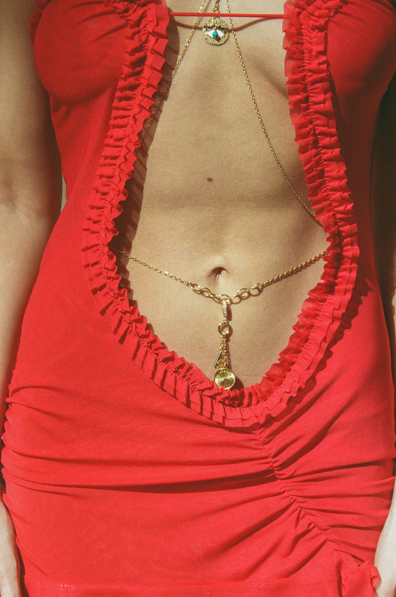 NAiiA Pyramid Eye Charm on Better Together Belly Chain