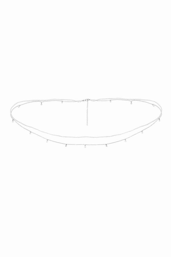 NAiiA Brigitte Shaker Belly Chain in silver product image