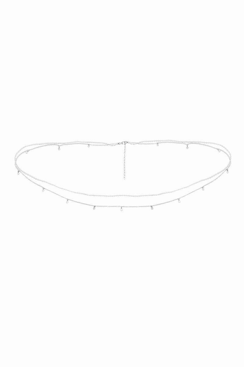 NAiiA Brigitte Shaker Belly Chain in silver product image