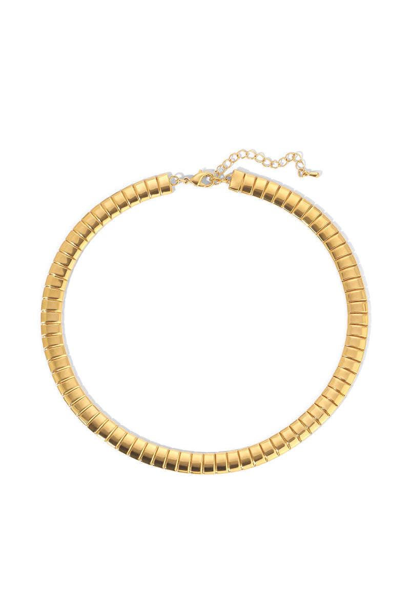 NAiiA Camila Necklace | 14K Yellow Gold Herringbone Chain Necklace product photo
