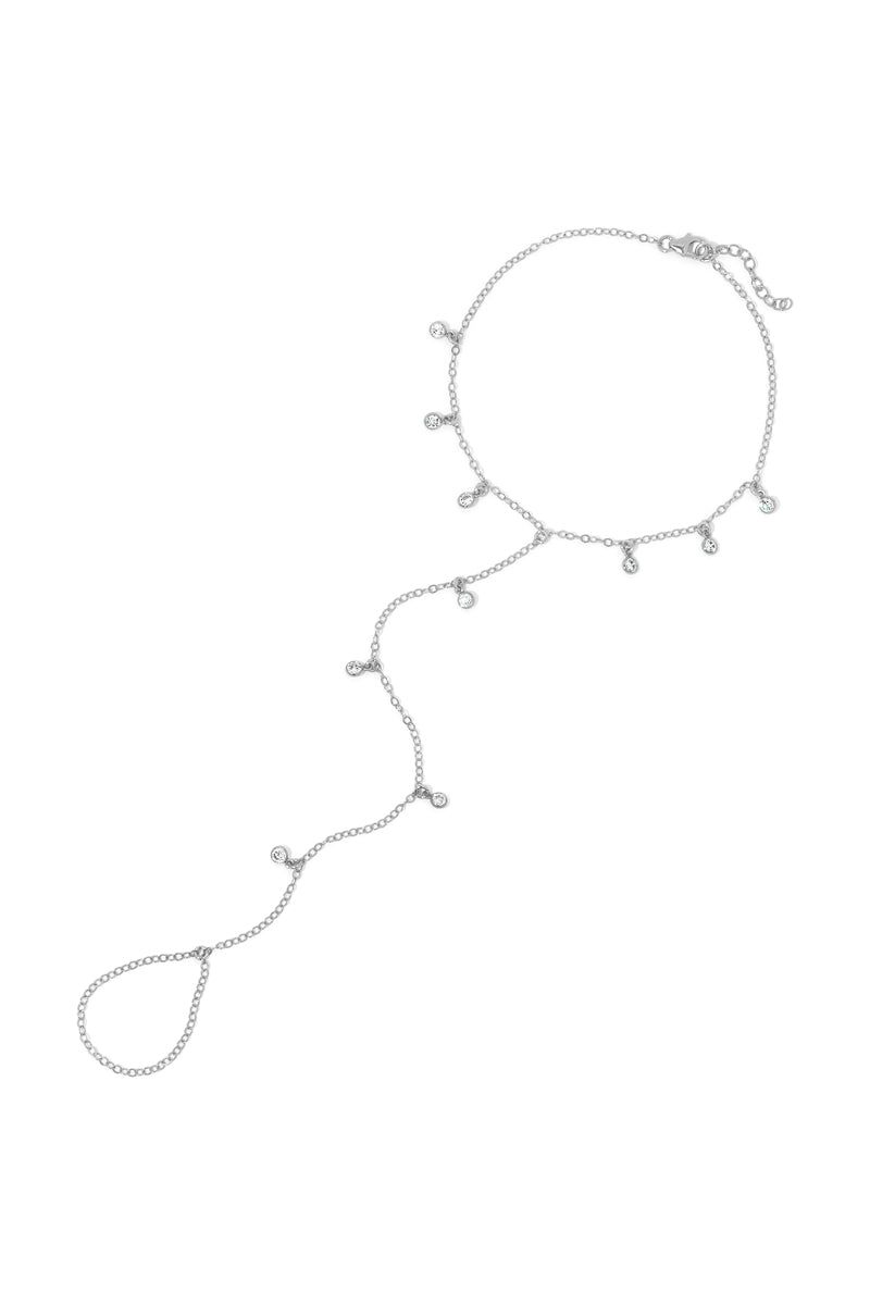 NAiiA Delphine Shaker Foot Chain in silver product image