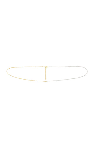 NAiiA Emily Belly Chain | 14K Yellow Gold Pearl and Chain Belly Chain