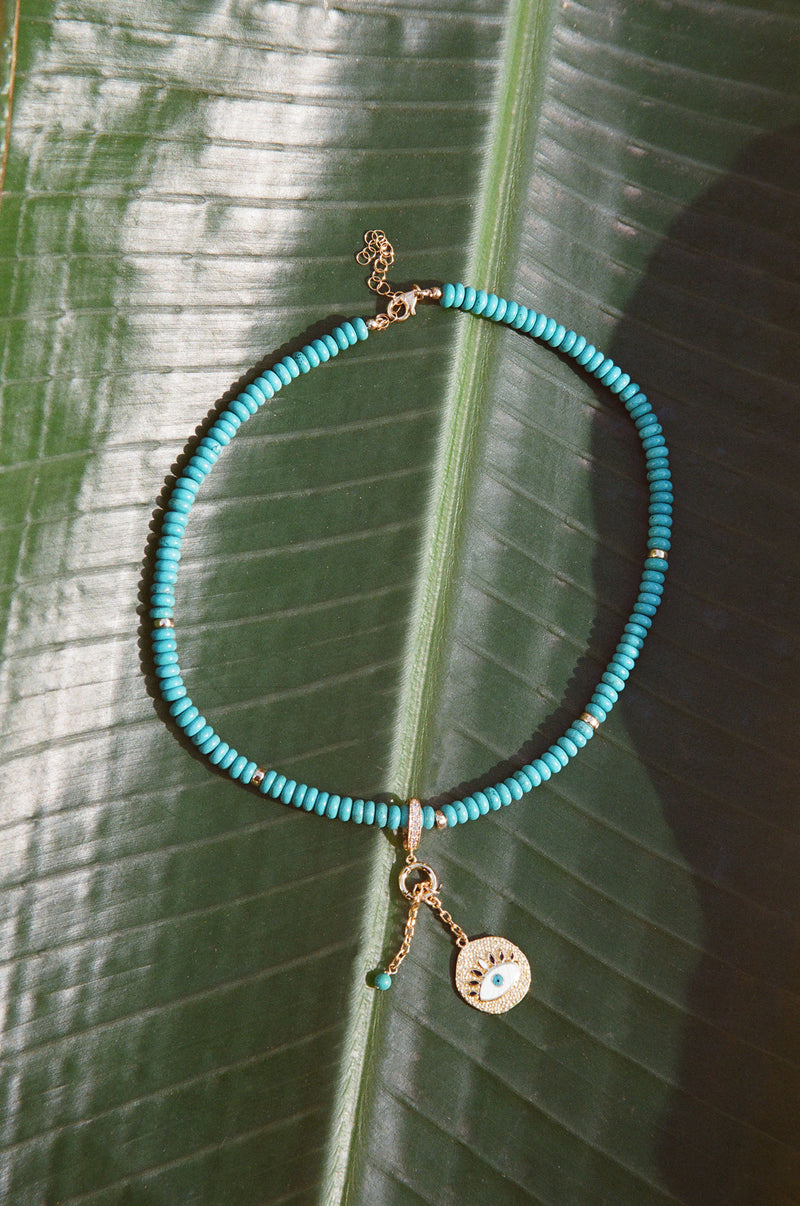 NAiiA Kiki Turquoise Necklace with charms