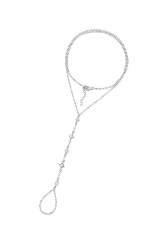 Mary-Kate CZ Hand Chain and Necklace