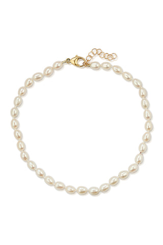 NAiiA Olivia Anklet | 14K Yellow GoldFreshwater Pearl Anklet
