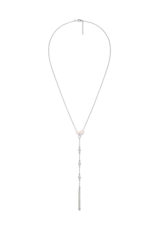 Tia Pearl and CZ Hand Chain and Necklace