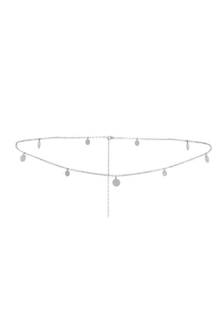 NAiiA Tulip Disc Shaker Belly Chain in silver product image