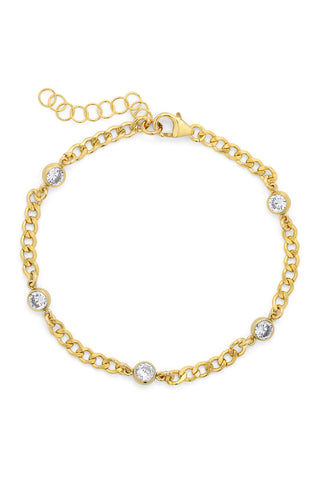 NAiiA Violet Bracelet | 14K Yellow Gold CZ Bracelet