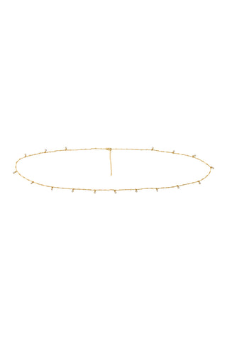NAiiA Vivien BellyChain_14K Yellow Gold Shaker CZ Belly Chain