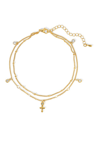 NAiiA Eden Cross Double Anklet Product Image