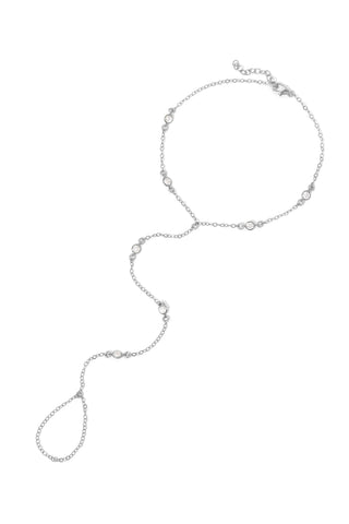 NAiiA Orchid Foot Chain in silver product image