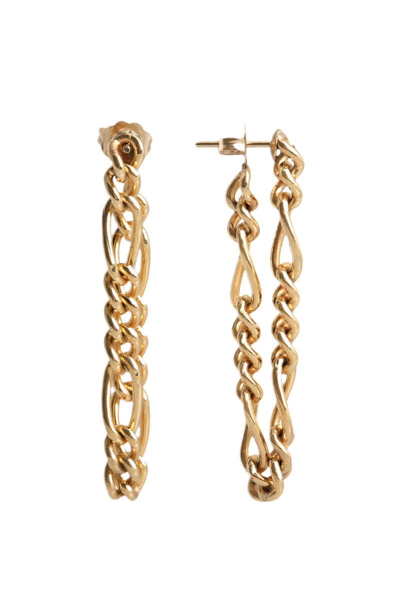 NAiiA Sade Earrings | 14K Yellow Gold Chain Earrings