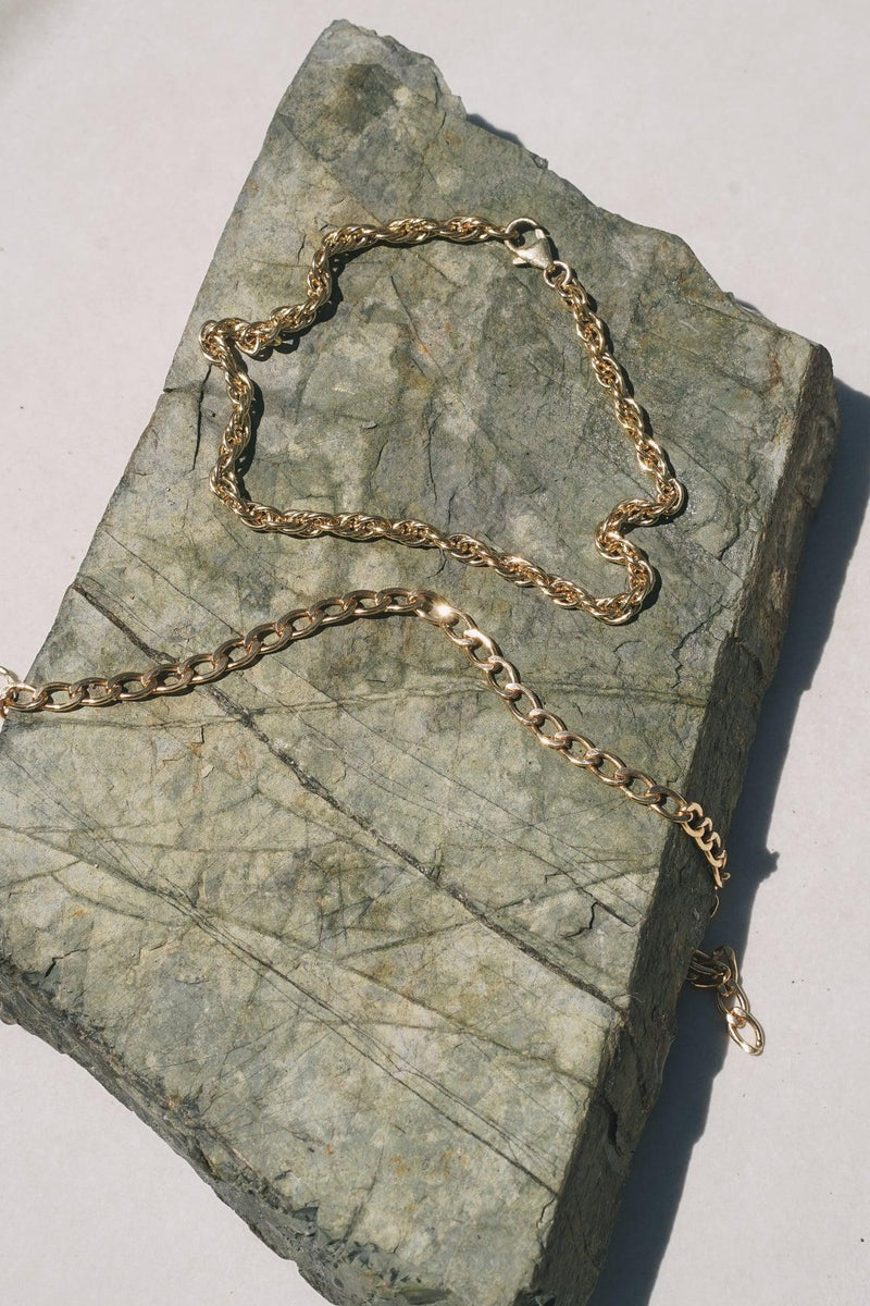 14k gold filled chain anklets