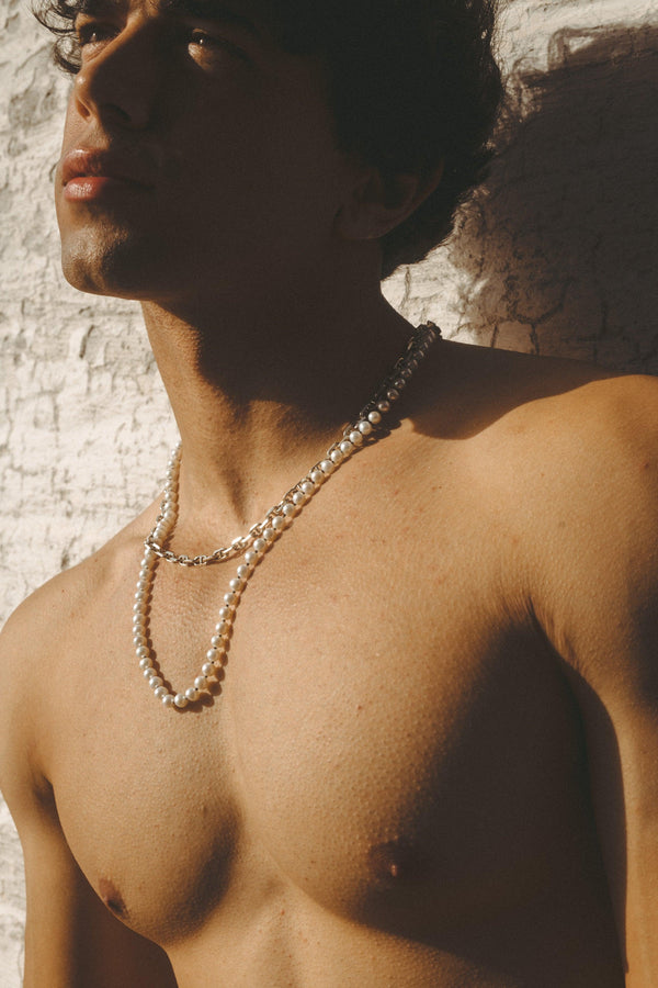 naiia men's jewelry - ian necklace -  Freshwater pearl necklace