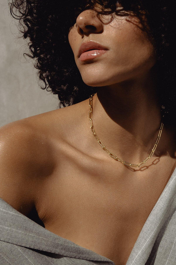 Stella - NAiiA - 14K gold-filled clip chain necklace 