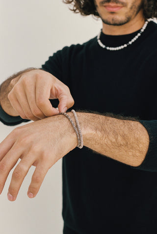 NAiiA Amalfi Double Bracelet Sterling Silver on model