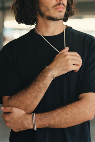 NAiiA Amalfi Double Bracelet Sterling Silver on model