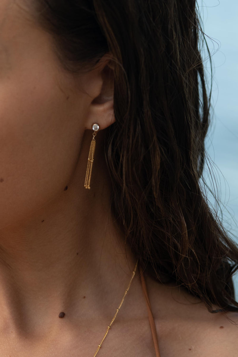 NAiiA Lauren Gold Earrings on Model