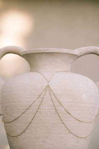 NAiiA Sasha Body Chain 14K Yellow Gold Pearl Shaker Body Chain 